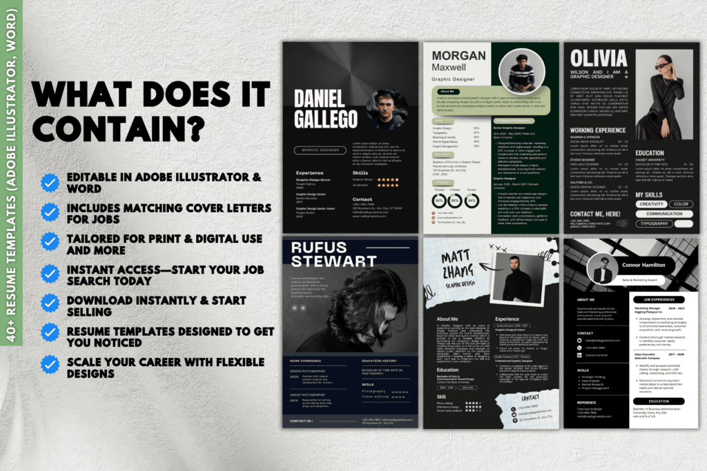 40+ Professional Resume Templates to Get You Noticed 3 40+ Resume Templates (Adobe...)