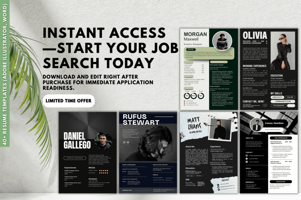 40+ Professional Resume Templates to Get You Noticed 6 40+ Resume Templates (Adobe...)