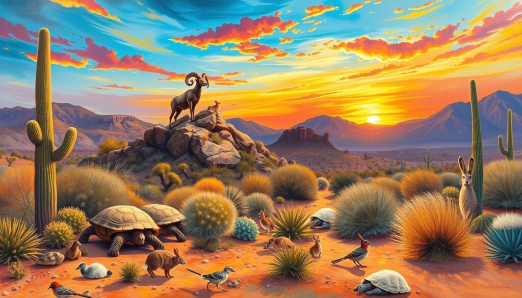 southwestern desert animal painting Print Canvas Wall Art Desert Animals Drawing