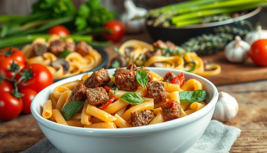 Seasonal smoked sausage pasta variations Seasonal smoked sausage pasta variations
