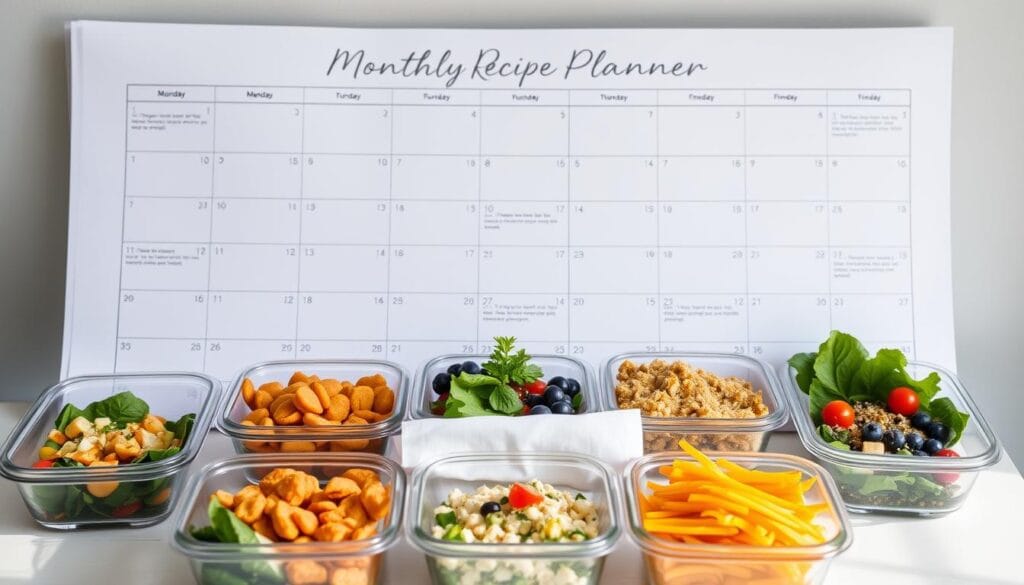 meal prep calendar benefits Monthly Recipe Planner