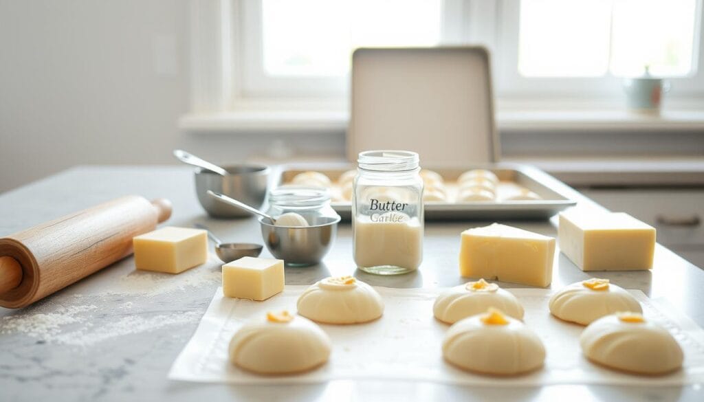 Baking setup for garlic butter cheese bombs