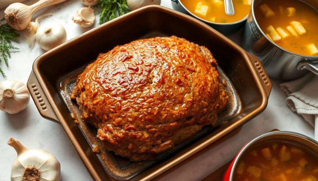 Classic dinner recipe baking techniques for french onion soup meatloaf