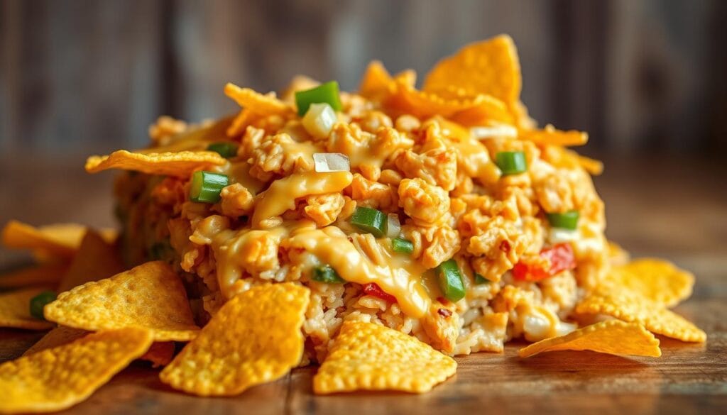 Doritos Chicken Casserole layers