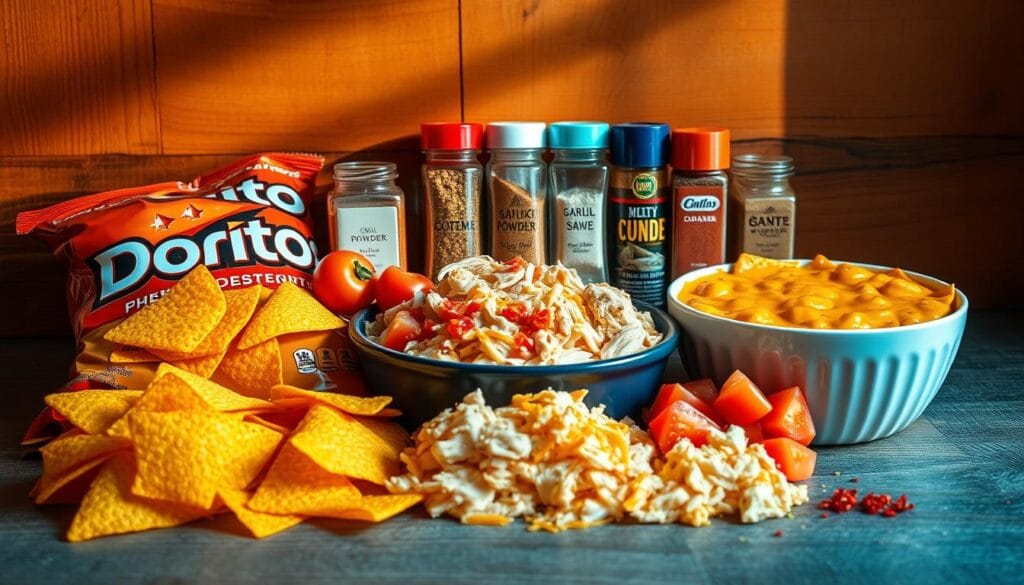 Essential ingredients for flavorful doritos casserole dish