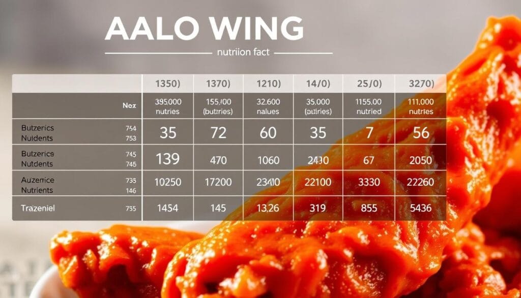 buffalo wing nutrition facts infographic