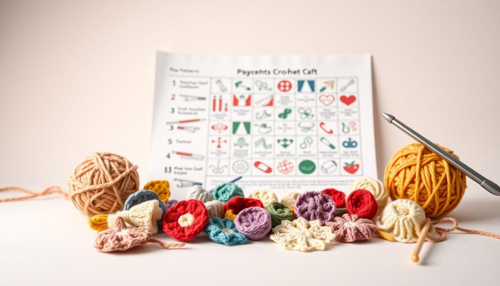 crochet pattern key and symbols