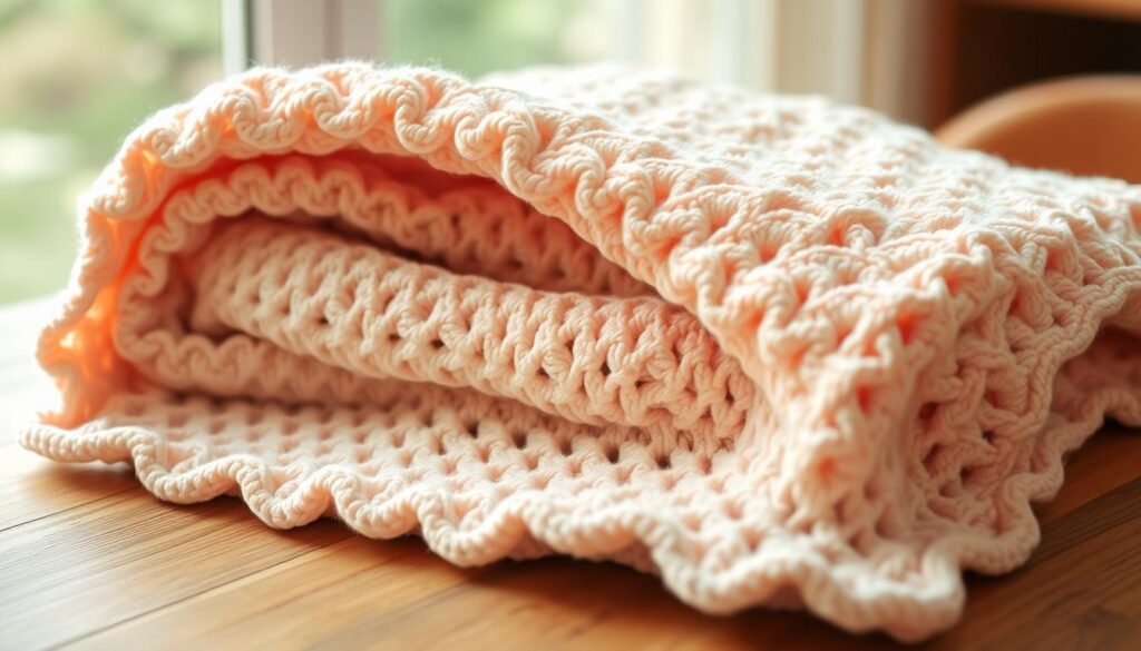 crocheted baby throw pattern care