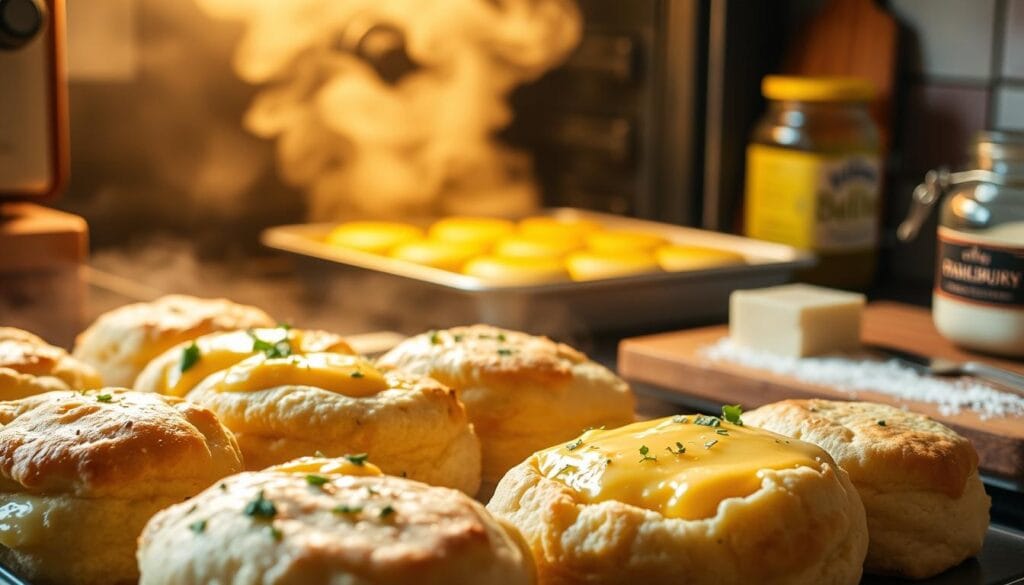 homemade cheese bombs baking