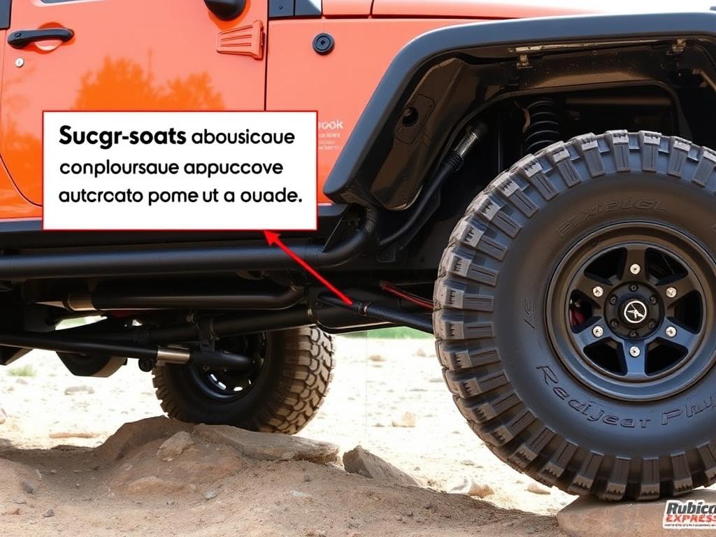 Rubicon Express lift kit showing Super-Flex joints on a Jeep TJ Rubicon Express lift kit showing Super-Flex joints on a Jeep TJ