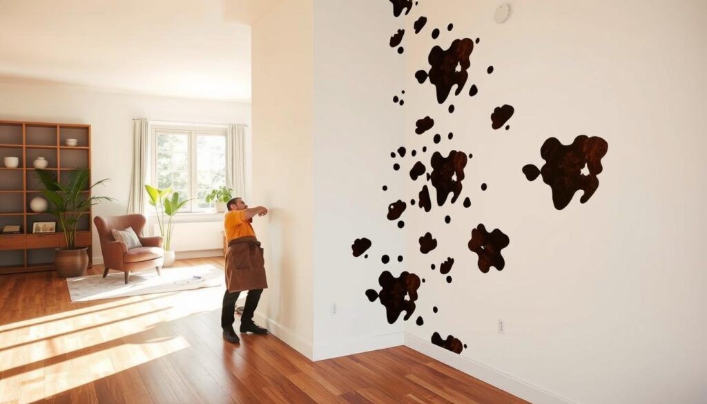 cow print wallpaper installation