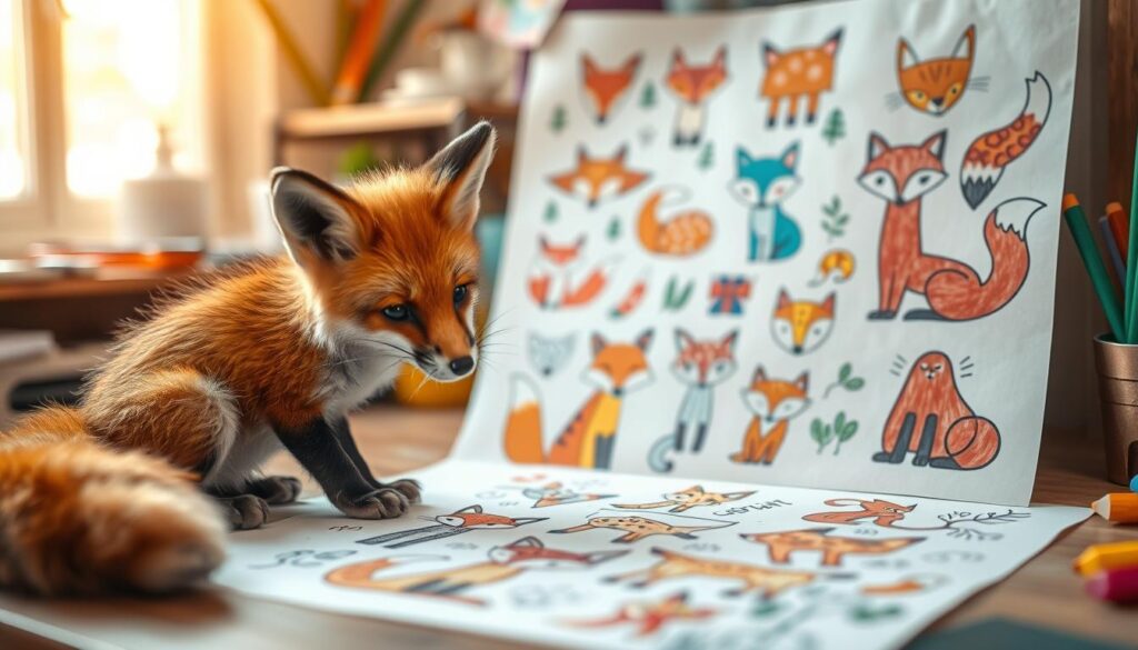 fox coloring pages for kids