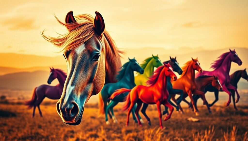 horse print art styles