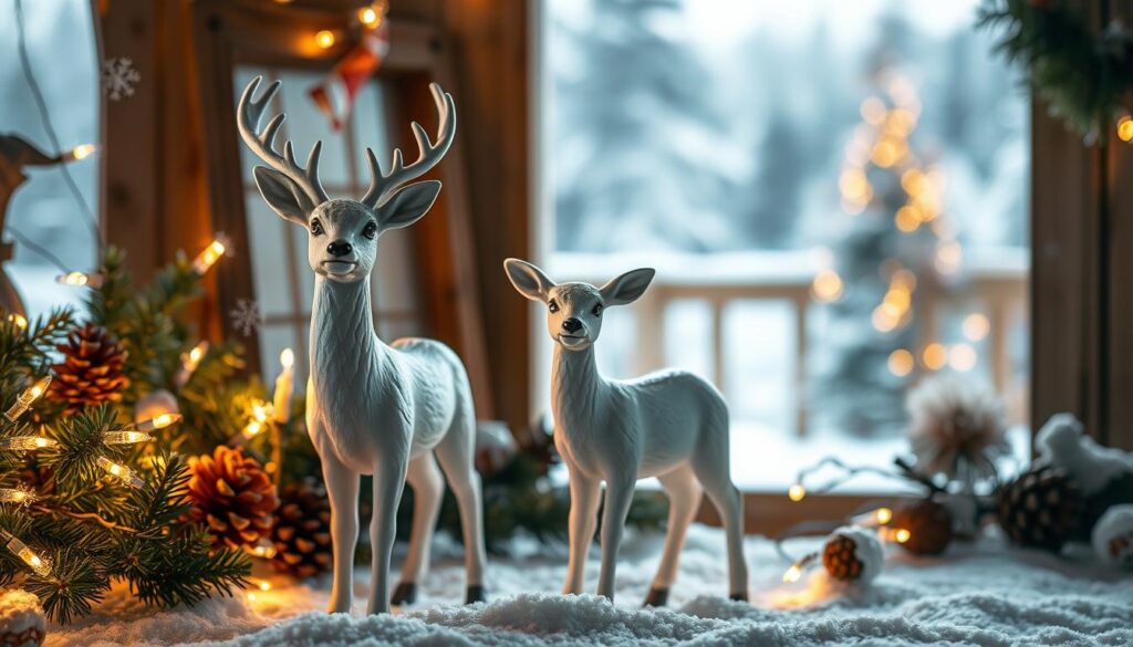 winter deer decor