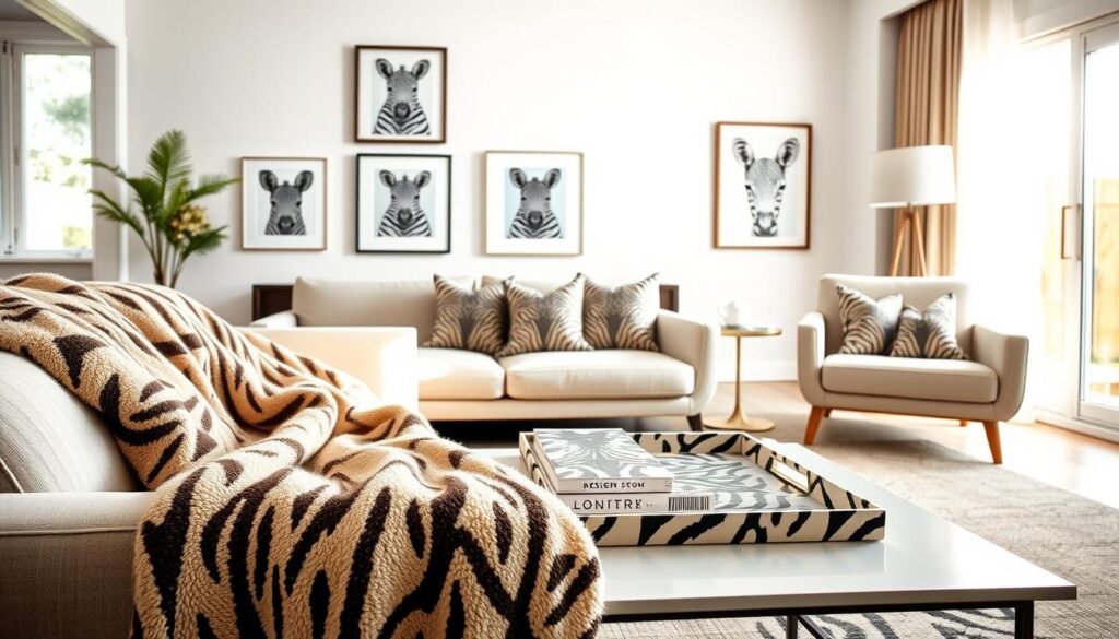 zebra print accents in home interiors